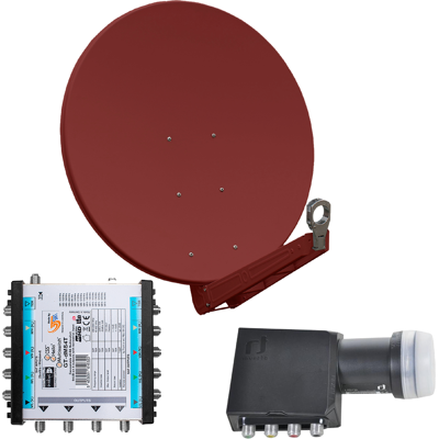 Gibertini OP 85 SE - Alu-Antenne - ziegelrot - 64 Teilnehmer mit Unicable-Multischalter Gibertini OP 85 SE - Alu-Antenne - ziegelrot - 64 Teilnehmer mit Unicable-Multischalter