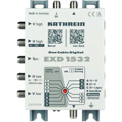 Kathrein EXD 1532 - Satelliten-Multischalter - 5 Eingänge, 32 Ausgänge Kathrein EXD 1532 - Satelliten-Multischalter - 5 Eingänge, 32 Ausgänge