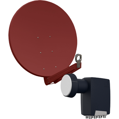 Gibertini OP 85 SE - Alu-Antenne - ziegelrot - 8 Teilnehmer mit Octo-LNB Gibertini OP 85 SE - Alu-Antenne - ziegelrot - 8 Teilnehmer mit Octo-LNB