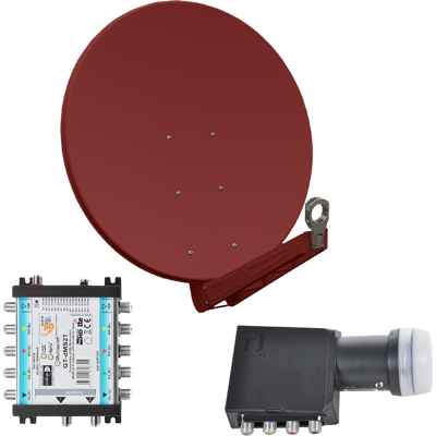 Gibertini OP 85 SE - Alu-Antenne - ziegelrot - 32 Teilnehmer mit Unicable-Multischalter Gibertini OP 85 SE - Alu-Antenne - ziegelrot - 32 Teilnehmer mit Unicable-Multischalter