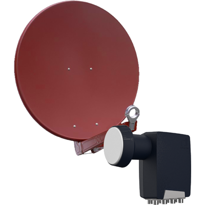 Gibertini OP 75 SE - Alu-Antenne - ziegelrot - 8 Teilnehmer mit Octo-LNB Gibertini OP 75 SE - Alu-Antenne - ziegelrot - 8 Teilnehmer mit Octo-LNB