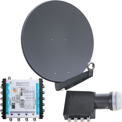 Gibertini OP 75 SE - Alu-Antenne - anthrazit - 64 Teilnehmer mit Unicable-Multischalter Gibertini OP 75 SE - Alu-Antenne - anthrazit - 64 Teilnehmer mit Unicable-Multischalter