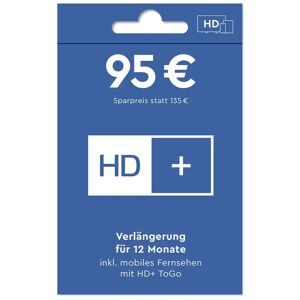 HD PLUS GmbH HD-Plus-Verlängerung inkl. mobiles Fernsehen mit HD+ ToGo (Für 12 Monate, schneller Mail-Versand)