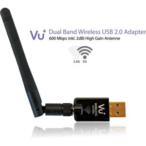 VU+® Dual Band Wireless USB 2.0 Adapter 600 Mbps inkl. Antenne