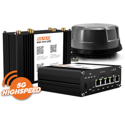 SELFSAT MWR 5540 eSIM 5G Cat 12 WLAN Router bis 2,6 Gbps inkl. Panorama Antenne schwarz SELFSAT MWR 5540 eSIM 5G Cat 12 WLAN Router bis 2,6 Gbps inkl. Panorama Antenne schwarz
