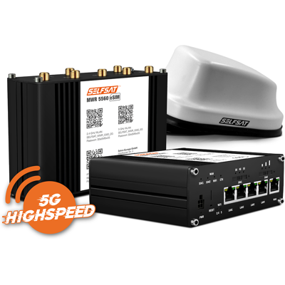 SELFSAT MWR 5560 eSIM 5G Cat 19 WLAN Router bis 3,4 Gbps inkl. SELFSAT 5G Antenne weiß SELFSAT MWR 5560 eSIM 5G Cat 19 WLAN Router bis 3,4 Gbps inkl. SELFSAT 5G Antenne weiß