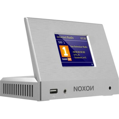 Noxon A120+ silber - Audio Adapter DAB+/UKW & Internet-Radio, Spotify, Bluetooth, USB, App. Noxon A120+ silber - Audio Adapter DAB+/UKW & Internet-Radio, Spotify, Bluetooth, USB, App.
