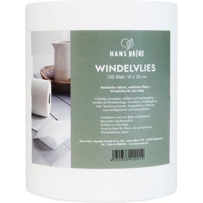 HANS NATUR Windelvlies Windel-Einlagen, 16 x 30 cm 120 Blatt HANS NATUR Windelvlies Windel-Einlagen, 16 x 30 cm 120 Blatt