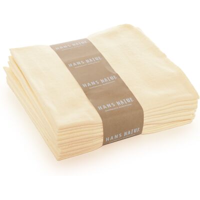 HANS NATUR Moltontücher Bio-Baumwolle 10er-Set, 40 x 40 cm natur HANS NATUR Moltontücher Bio-Baumwolle 10er-Set, 40 x 40 cm natur