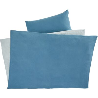 HANS NATUR Kinderbettwäsche zum Wenden Bio-Baumwolle Jersey Dusty Blue Bettbezug 135 x 200 cm, Kissen 40 x 80 cm HANS NATUR Kinderbettwäsche zum Wenden Bio-Baumwolle Jersey Dusty Blue Bettbezug 135 x 200 cm, Kissen 40 x 80 cm