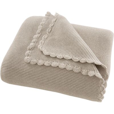 HANS NATUR Kuscheldecke für Erwachsene Bio-Baumwolle light beige melange Maße 130 x 170 cm HANS NATUR Kuscheldecke für Erwachsene Bio-Baumwolle light beige melange Maße 130 x 170 cm
