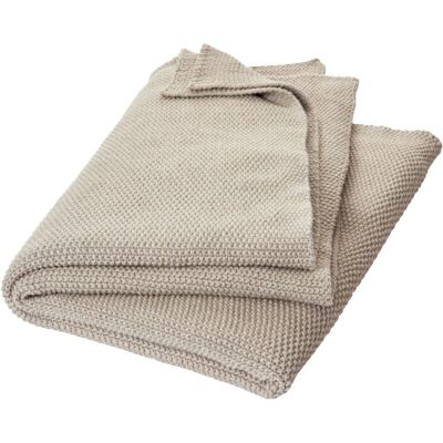 HANS NATUR - Bio-Baumwolle Strick - beige-melange - 80x95 cm - Baby blanket HANS NATUR - Bio-Baumwolle Strick - beige-melange - 80x95 cm - Baby blanket