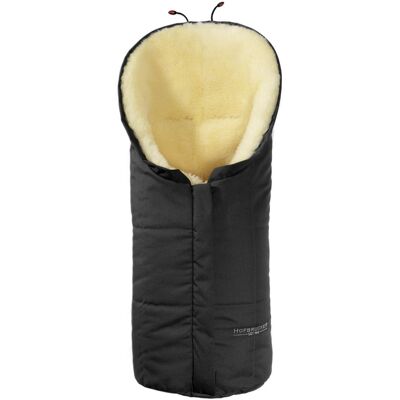 Hofbrucker Fußsack Kinderwagen Lammfell "Eskimo" schwarz Maße 80 x 35 x 10 cm Hofbrucker Fußsack Kinderwagen Lammfell "Eskimo" schwarz Maße 80 x 35 x 10 cm