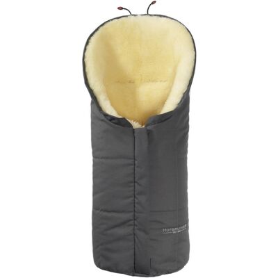 Hofbrucker Fußsack Kinderwagen Lammfell "Eskimo" grau Maße 80 x 35 x 10 cm Hofbrucker Fußsack Kinderwagen Lammfell "Eskimo" grau Maße 80 x 35 x 10 cm