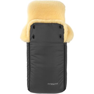 Hofbrucker Fußsack Kinderwagen Merino Lammfell "Luxus" grau Maße 95 x 34 x 15 cm Hofbrucker Fußsack Kinderwagen Merino Lammfell "Luxus" grau Maße 95 x 34 x 15 cm
