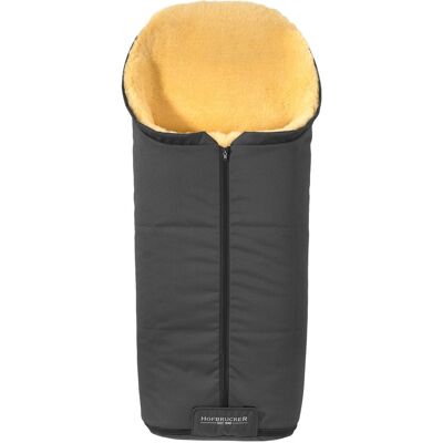 Hofbrucker Fußsack Kinderwagen Merino Lammfell "Iglu" grau Maße 95 x 34 x 15 cm Hofbrucker Fußsack Kinderwagen Merino Lammfell "Iglu" grau Maße 95 x 34 x 15 cm