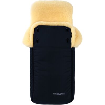 Hofbrucker Fußsack Kinderwagen Merino Lammfell "Luxus" navy blue Maße 95 x 34 x 15 cm Hofbrucker Fußsack Kinderwagen Merino Lammfell "Luxus" navy blue Maße 95 x 34 x 15 cm