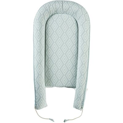 HANS NATUR Babynest Bio-Baumwolle, Kapok, Naturlatex, Maße 105 x 55 cm Raute mint HANS NATUR Babynest Bio-Baumwolle, Kapok, Naturlatex, Maße 105 x 55 cm Raute mint