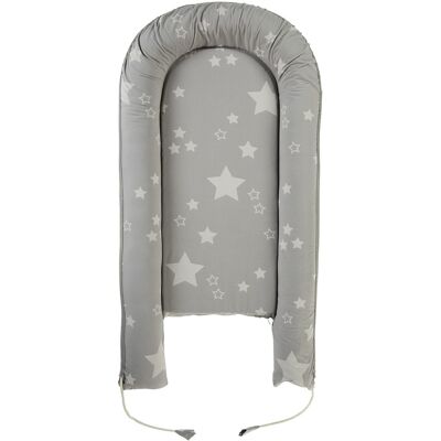 HANS NATUR Babynest Bio-Baumwolle, Kapok, Naturlatex, Maße 105 x 55 cm Stern grau HANS NATUR Babynest Bio-Baumwolle, Kapok, Naturlatex, Maße 105 x 55 cm Stern grau