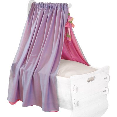 HANS NATUR Himmel für Babywiege Bio-Baumwolle hellblau-rosa 230 x 105 cm HANS NATUR Himmel für Babywiege Bio-Baumwolle hellblau-rosa 230 x 105 cm