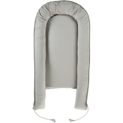 HANS NATUR Babynest Bio-Baumwolle, Kapok, Naturlatex, Maße 105 x 55 cm grau HANS NATUR Babynest Bio-Baumwolle, Kapok, Naturlatex, Maße 105 x 55 cm grau