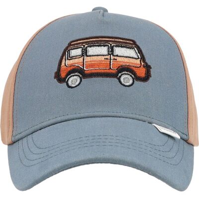 Maximo KIDS BOY-Cap Camping Bus, blue/braun Gr. 49/51 Maximo KIDS BOY-Cap Camping Bus, blue/braun Gr. 49/51