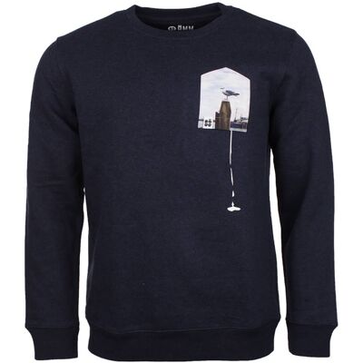 FÄDD Herren Pullover "Glücksschiss BT" navy meliert XXXL FÄDD Herren Pullover "Glücksschiss BT" navy meliert XXXL