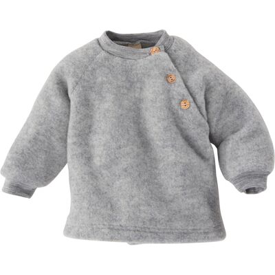 Engel Natur Baby Pullover Bio-Merinowolle Fleece melange-hellgrau Gr. 74/80 Engel Natur Baby Pullover Bio-Merinowolle Fleece melange-hellgrau Gr. 74/80
