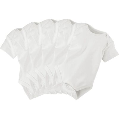 HANS NATUR Baby Body Kurzarm Bio Baumwolle 5er Set off white Gr.86/92 HANS NATUR Baby Body Kurzarm Bio Baumwolle 5er Set off white Gr.86/92