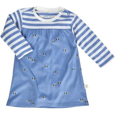 HANS NATUR Baby Kleid Langarm Bio-Baumwolle Biene blau Gr.50/56 HANS NATUR Baby Kleid Langarm Bio-Baumwolle Biene blau Gr.50/56