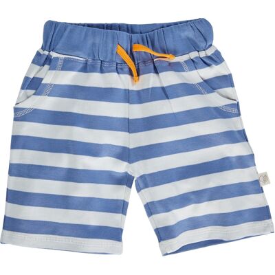 HANS NATUR Kinder Shorts Bio-Baumwolle blau-off white Gr.110/116 HANS NATUR Kinder Shorts Bio-Baumwolle blau-off white Gr.110/116