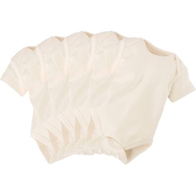 HANS NATUR Baby Body Kurzarm Bio Baumwolle 5er Set "pure basic" Gr. 86/92 HANS NATUR Baby Body Kurzarm Bio Baumwolle 5er Set "pure basic" Gr. 86/92