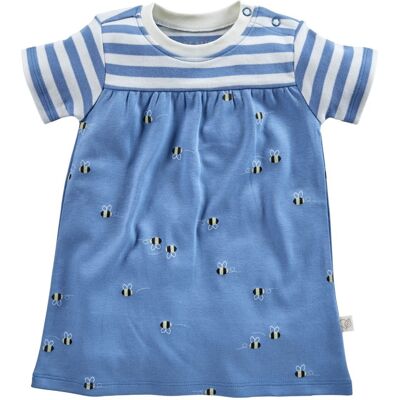HANS NATUR Baby Kleid Kurzarm Bio-Baumwolle Biene blau Gr.62/68 HANS NATUR Baby Kleid Kurzarm Bio-Baumwolle Biene blau Gr.62/68