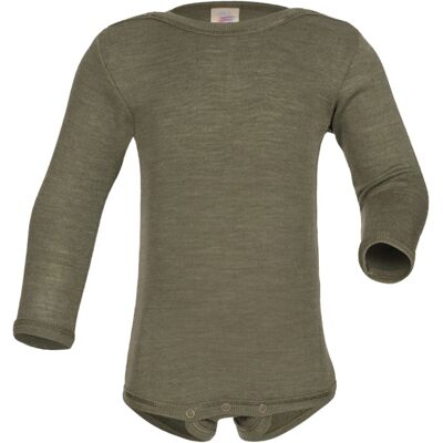 Engel Natur Baby Body Langarm Wolle Seide olive Gr. 74/80 Engel Natur Baby Body Langarm Wolle Seide olive Gr. 74/80