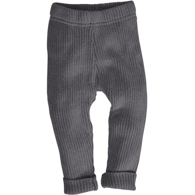HANS NATUR Baby und Kinder Leggings Bio-Baumwolle Strick dunkelgrau melange Gr.62/68 HANS NATUR Baby und Kinder Leggings Bio-Baumwolle Strick dunkelgrau melange Gr.62/68