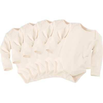 HANS NATUR Baby Langarmbody Bio-Baumwolle 5er Set "pure basic" Gr. 86/92 HANS NATUR Baby Langarmbody Bio-Baumwolle 5er Set "pure basic" Gr. 86/92