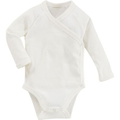 HANS NATUR Baby Wickelbody Langarm Bio Baumwolle off white Gr. 50/56 HANS NATUR Baby Wickelbody Langarm Bio Baumwolle off white Gr. 50/56