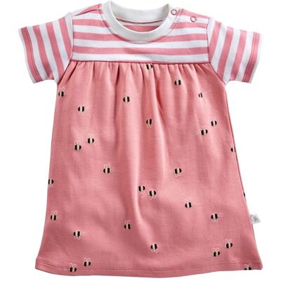 HANS NATUR Baby Kleid Kurzarm Bio-Baumwolle Biene rosa Gr.50/56 HANS NATUR Baby Kleid Kurzarm Bio-Baumwolle Biene rosa Gr.50/56
