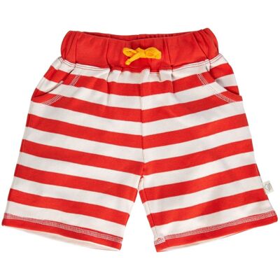 HANS NATUR Kinder Shorts Bio-Baumwolle rot-off white Gr.122/128 HANS NATUR Kinder Shorts Bio-Baumwolle rot-off white Gr.122/128