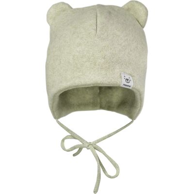 Maximo Baby Mütze mit Öhrchen Bio-Baumwolle Fleece mineral-hellbraun-meliert Gr. 43 Maximo Baby Mütze mit Öhrchen Bio-Baumwolle Fleece mineral-hellbraun-meliert Gr. 43