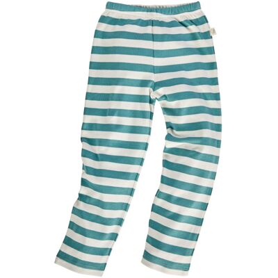 HANS NATUR Kinder Leggings Bio-Baumwolle grün-off white Gr.110/116 HANS NATUR Kinder Leggings Bio-Baumwolle grün-off white Gr.110/116