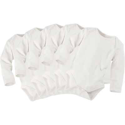 HANS NATUR Baby Langarmbody Bio-Baumwolle 5er Set off white Gr. 62/68 HANS NATUR Baby Langarmbody Bio-Baumwolle 5er Set off white Gr. 62/68