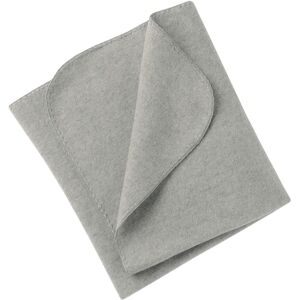 Engel Natur Babydecke mit Muschelkante Bio-Merinowolle Fleece melange hellgrau Maße 80 x 100 cm