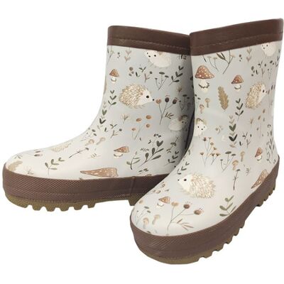 Maximo Kinder Gummistiefel "Igel" federgrau/braun Gr. 22 Maximo Kinder Gummistiefel "Igel" federgrau/braun Gr. 22