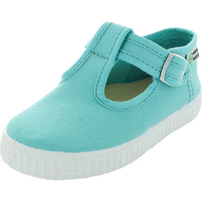 Natural World Kinder Schuhe Ballerinas mit Riemchen und Druckknopf mint Gr.21 Natural World Kinder Schuhe Ballerinas mit Riemchen und Druckknopf mint Gr.21