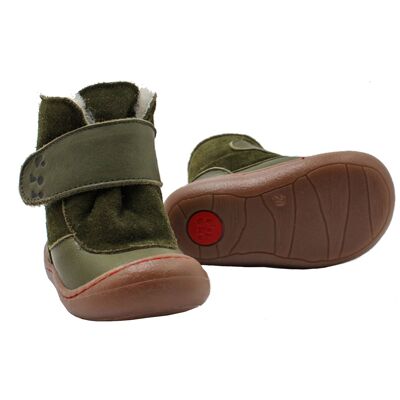 Pololo Kinder Stiefel pflanzlich gegerbtes Leder, gefüttert, "Karla" grün Gr. 22 Pololo Kinder Stiefel pflanzlich gegerbtes Leder, gefüttert, "Karla" grün Gr. 22