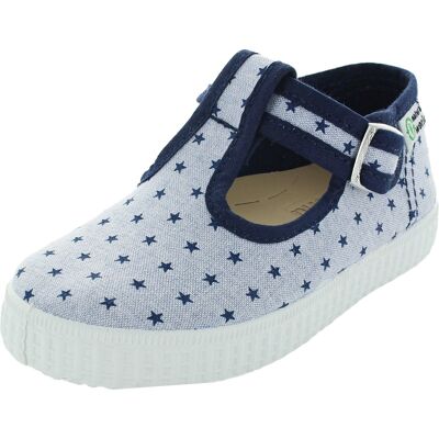 Natural World Kinder Schuhe Ballerinas mit Riemchen und Druckknopf navy Stern Gr.21 Natural World Kinder Schuhe Ballerinas mit Riemchen und Druckknopf navy Stern Gr.21