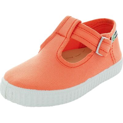 Natural World Kinder Schuhe Ballerinas mit Riemchen und Druckknopf orange Gr.21 Natural World Kinder Schuhe Ballerinas mit Riemchen und Druckknopf orange Gr.21