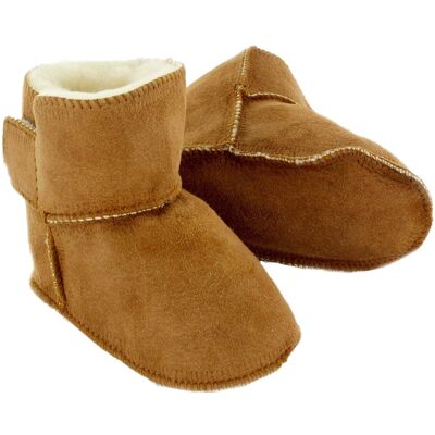 HANS NATUR Babyschuhe Lammfell, Veloursleder, pflanzlich gegerbt braun Gr.16/17 HANS NATUR Babyschuhe Lammfell, Veloursleder, pflanzlich gegerbt braun Gr.16/17