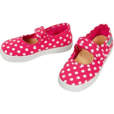 Natural World Kinder Schuhe Ballerinas mit Klettverschluss fuchsie-pünktchen Gr.29 Natural World Kinder Schuhe Ballerinas mit Klettverschluss fuchsie-pünktchen Gr.29